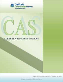 CuRRENT AWARENESS SERVICES - Daffodil International University