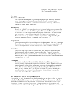 Materiality and the Religious Impulse The Protestant Reformation