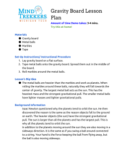Gravity Board Lesson Plan