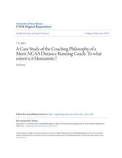 A Case Study of the Coaching Philosophy of a Men`s NCAA