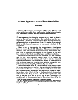 A New Approach to Acid-Base Metabolism