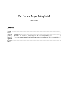 The Current Major Interglacial