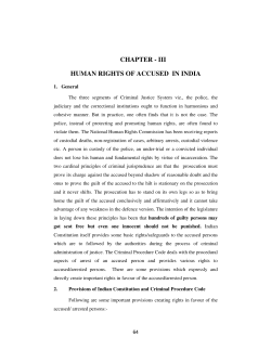 chapter - iii human rights of accused in india