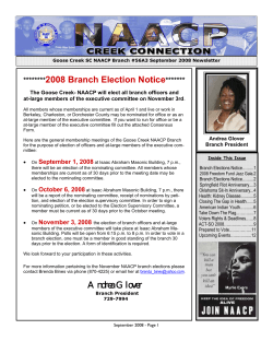 2008 Branch Election Notice******* Andrea Glover