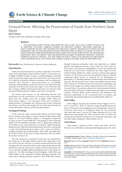 Unusual Factor Affecting the Preservation of Fossils from Northen