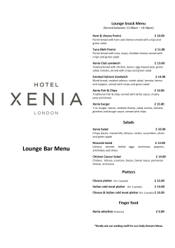 Lounge Bar Menu
