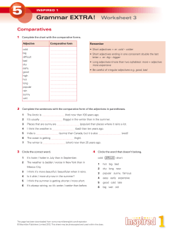 Comparatives - Inspiration | Macmillan