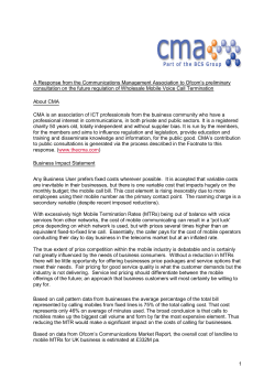 1 A Response from the Communications Management