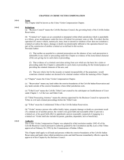 CHAPTER 3-5 CRIME VICTIM COMPENSATION 3-5