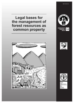 Legal bases for the management of forest resources as common