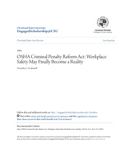 OSHA Criminal Penalty Reform Act