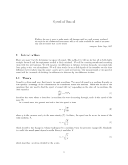 Speed of Sound - physics.csbsju.edu