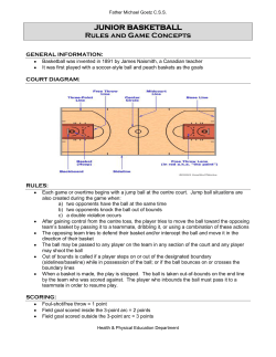 Jr. Basketball Handout