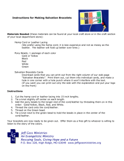 Instructions for Making Salvation Bracelets