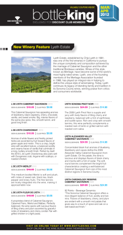 MAR/ APR 2012 New Winery Feature lyeth estate