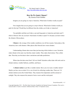 How Do We Study Climate? By Jessica Fries