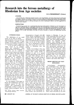 Research into the ferrous metallurgy of