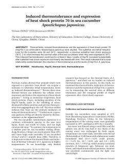 Induced thermotolerance and expression of heat shock protein 70 in