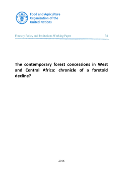 The contemporary forest concessions in West and Central Africa