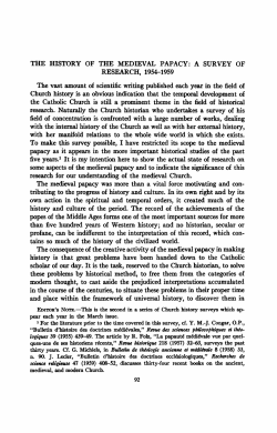 THE HISTORY OF THE MEDIEVAL PAPACY