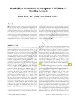 Hemispheric asymmetry in perception: A differential encoding account
