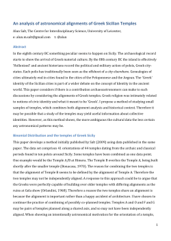 An analysis of astronomical alignments of Greek Sicilian Temples