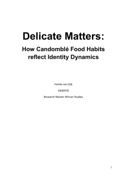 Candombl&eacute; Food: revealing identity