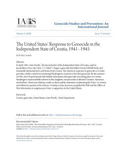 The United States` Response to Genocide in the Independent State