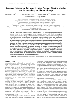 Runaway thinning of the low-elevation Yakutat Glacier, Alaska, and