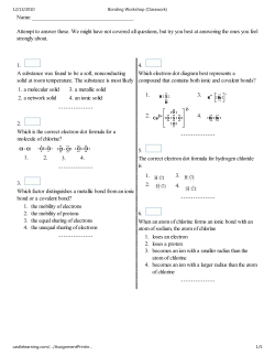Bonding Workshop (Classwork)