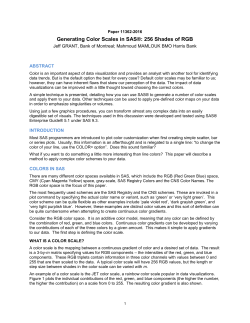 Generating Color Scales in SAS&reg;: 256 Shades of RGB