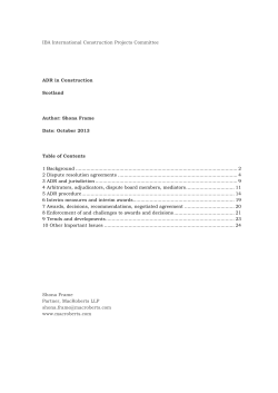 Shona Frame Date - International Bar Association