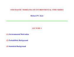 Stochastic Modeling of Environmental Time Series