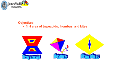 find area of trapezoids, rhombus, and kites