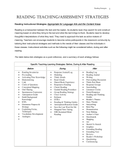 Textbook Reading Strategies