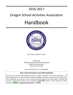 OSAA Handbook