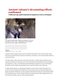 Ancient volcano caused global cooling