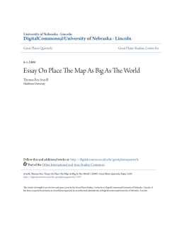 Essay On Place The Map As Big As The World