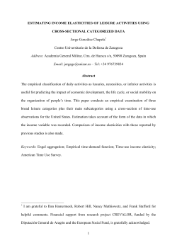 Estimating income elasticities of leisure activities