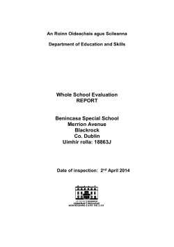 Whole School Evaluation - Department of Education and Skills