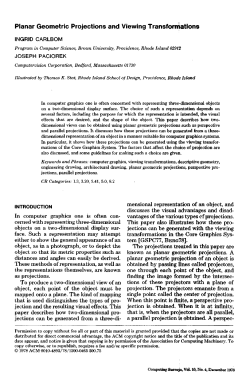 Planar Geometric Projections and Viewing Transformations