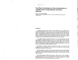 The effect of surfactants on flow characteristics in. oil/water flows in