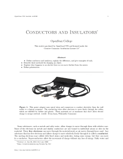 Conductors and Insulators