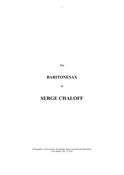 The BARITONESAX of Serge Chaloff (PDF