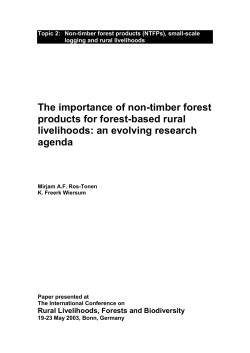 The importance of non-timber forest products for forest