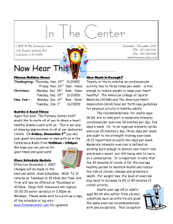 Nov/Dec 2007 - The Fontana Center