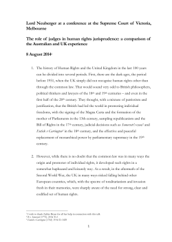 Lord Neuberger at a conference at the Supreme Court of Victoria