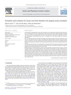 Formation and evolution of a lunar core from ilmenite