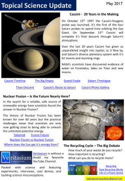 Topical Science Update