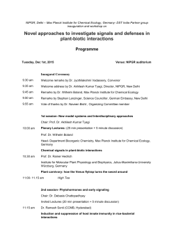Novel approaches to investigate signals and defenses in plant